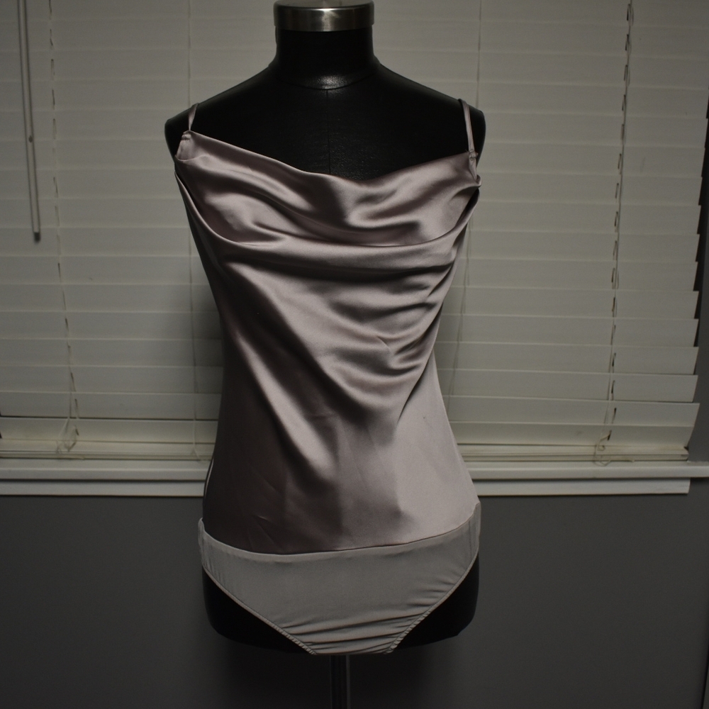 Dress Forum Satin Blouse in Deep Brown
